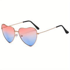 Heart Frame Sunglasses Ombre Lens Glasses UV400