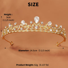 Crystal Princess Tiara for Girls Rose Golden