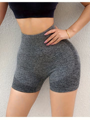 Seamless Hip Lifting Yoga Shorts High Waist Workout Quick Dry Activewear