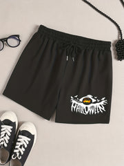 Halloween Sporty Loungewear Shorts Women's Plus