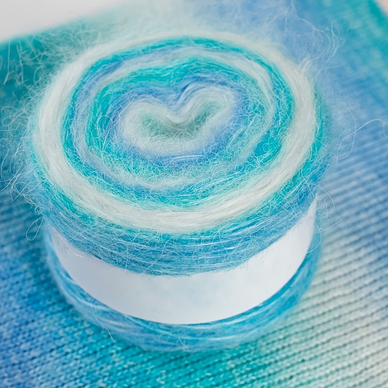 Gradient Mohair Wool for Crocheting & Knitting, Soft & Colorful