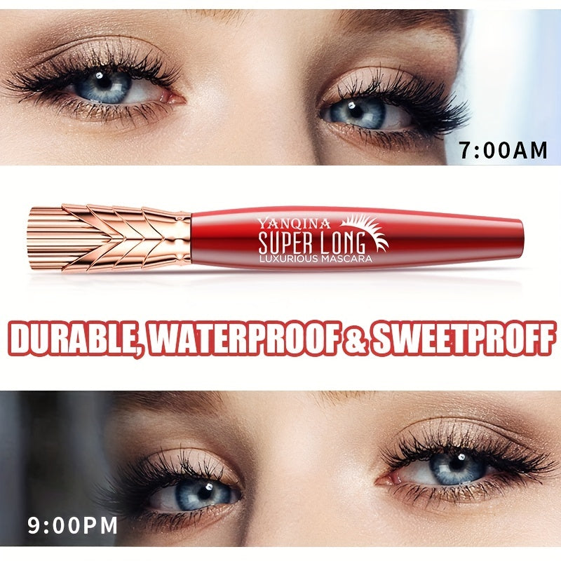 Crown 4D Fiber Mascara Lengthening Curling Waterproof Long Lasting