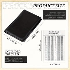 Waitress Server Book Set with Apron, Tip Chart, Pen - 8''x4 9''