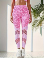 Leopard Print Yoga Leggings for Women High Stretch Sports Tights