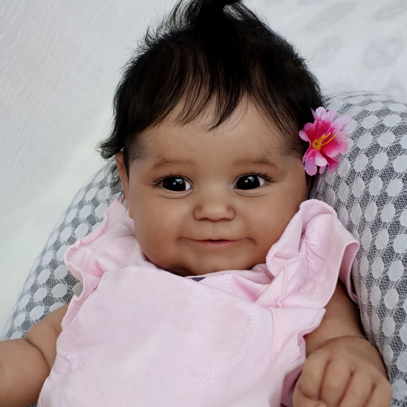 NPK Soft Body Skin Baby Maddie Reborn Baby Girl Flexible Handrooted Hair