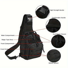 Outdoor Shoulder Bag Sling Backpack for Camping Hiking Travel