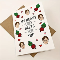 My Heart Beets For You Anniversary Card - Classic TV Show Greeting