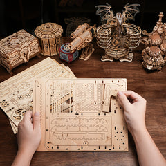 3D Wooden Puzzle Music Box DIY Building Kit - Perfect Holiday Gift