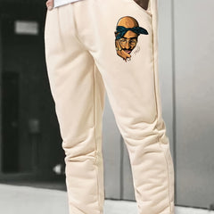 Men's Drawstring Sweatpants Loose Casual Comfy Jogger Pants