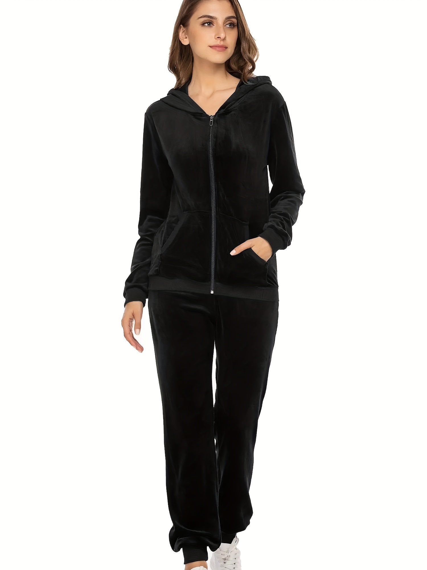 Women's Polar Fleece Zip Up Jacket Thermal Loose Fit Casual Coat