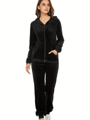 Women's Polar Fleece Zip Up Jacket Thermal Loose Fit Casual Coat