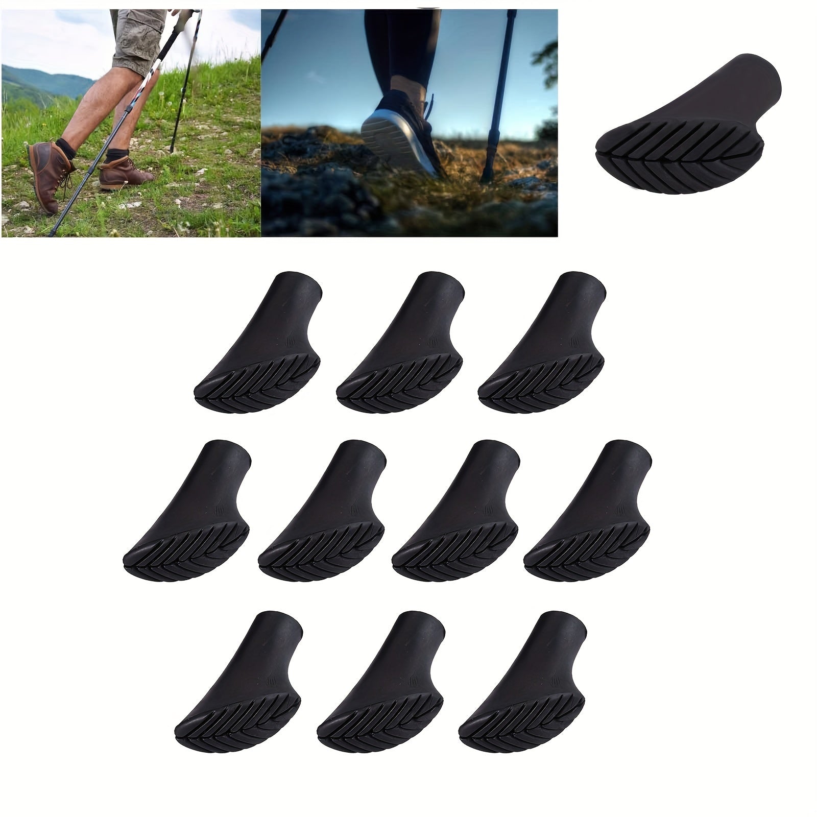 10pcs Non Slip Hiking Pole Pads for Stability and Protection