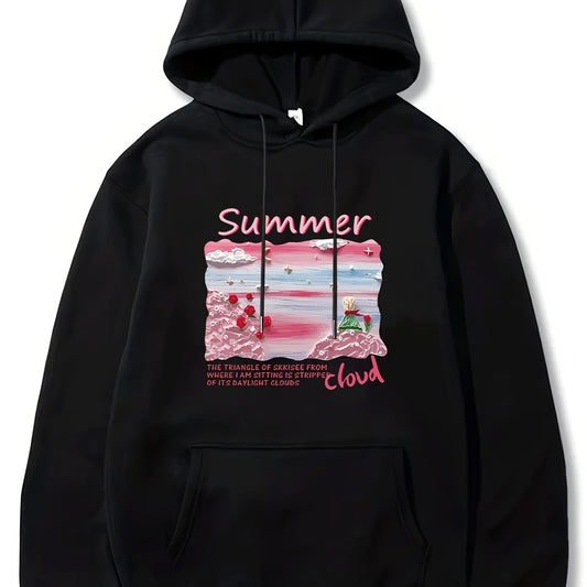 Little Prince Rose Print Men's Hooded Sweatshirt
