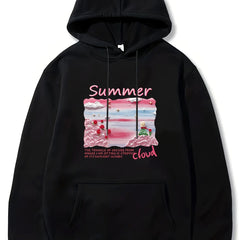 Little Prince Rose Print Men's Hooded Sweatshirt