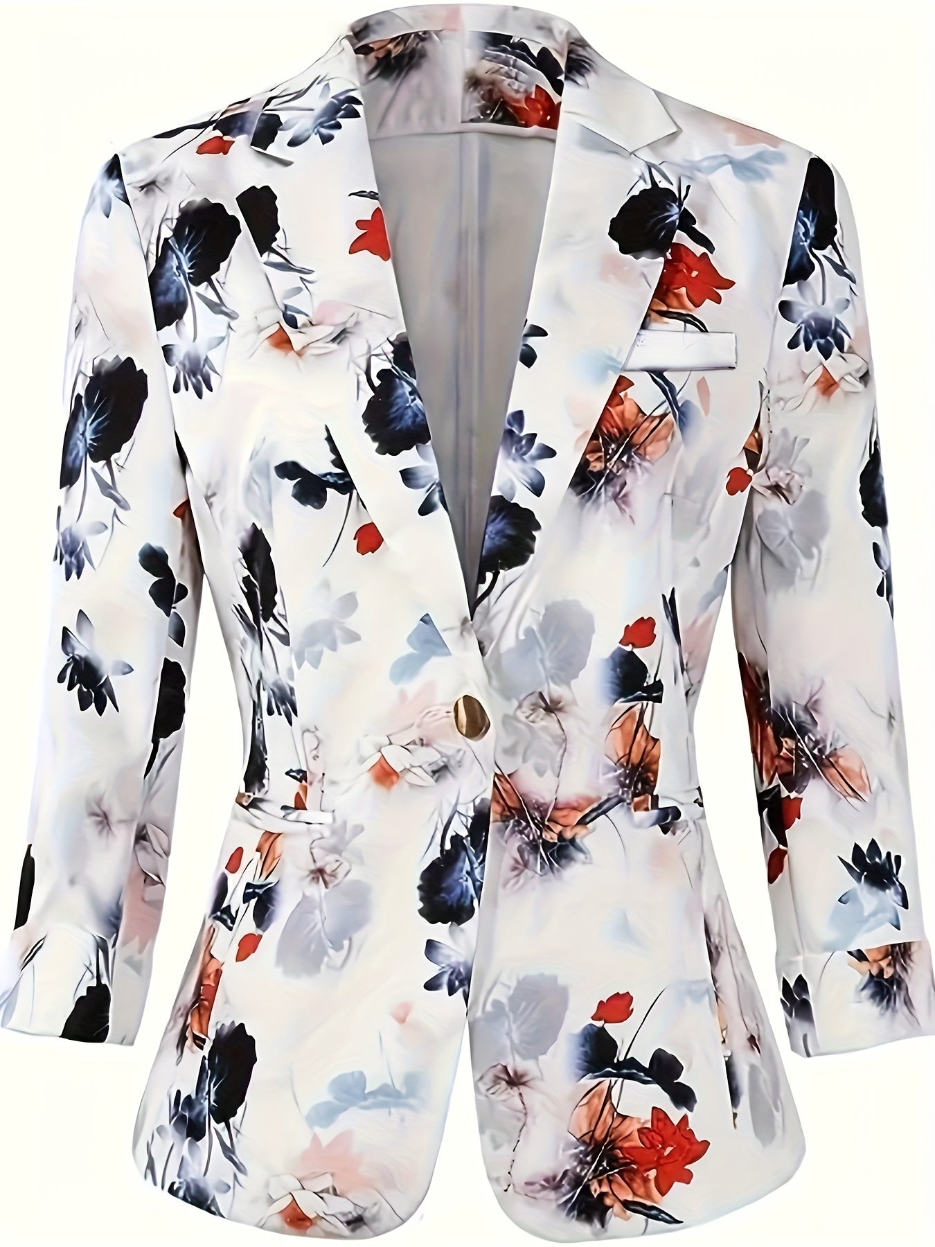 Floral Print Business Blazer For Women