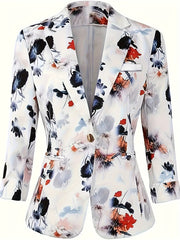 Floral Print Business Blazer For Women
