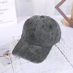 Soft Washed Retro Baseball Cap Vintage Style Denim Sun Hat