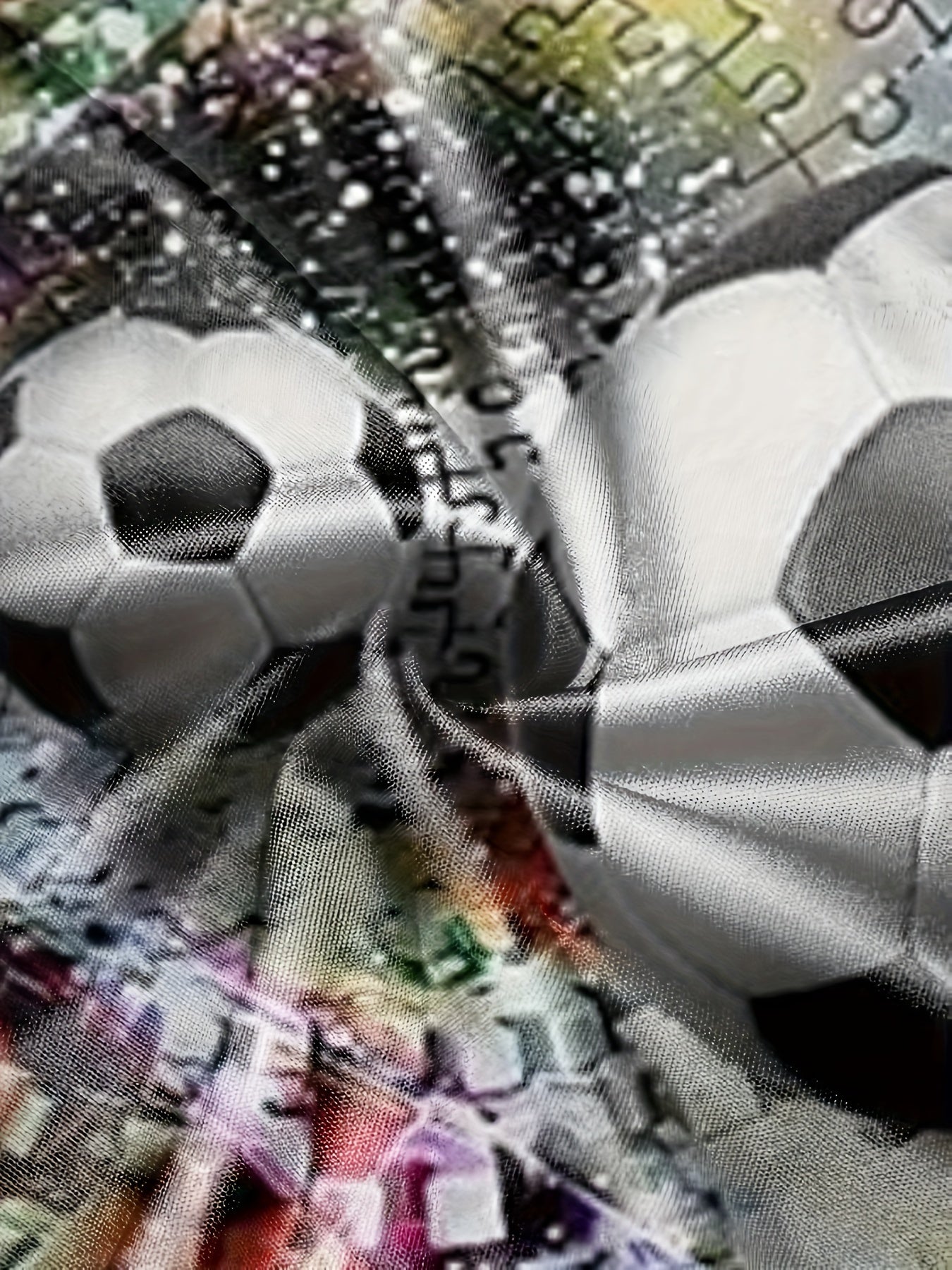 Soccer Puzzle 3D Print Boy's T-Shirt Kids Short Sleeve Summer Top