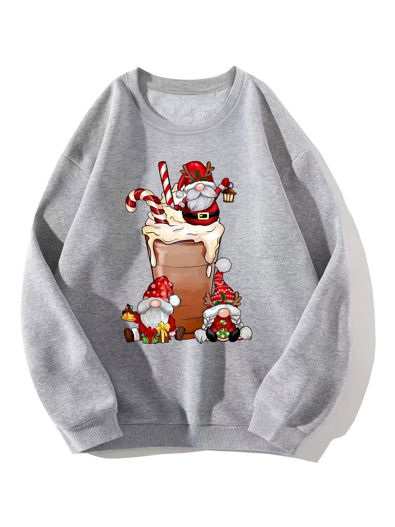Christmas Santa Claus Print Sweatshirt for Women