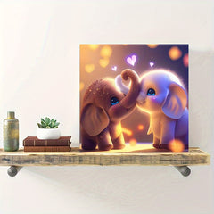 Adult 5D Diamond Painting Kit - Couple Elephant - DIY Christmas Gift - 20x20cm