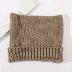 Gray Cat Ears Knitted Beanie Lightweight Knit Hat Elastic Windproof Skull Hat