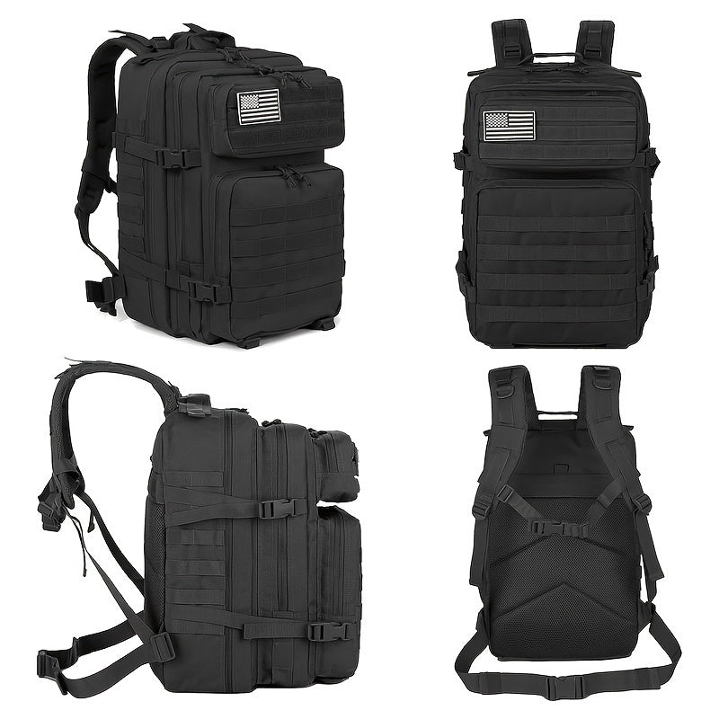 45L Large Capacity MOLLE Backpack Set for Outdoor Hiking - 3 Pack