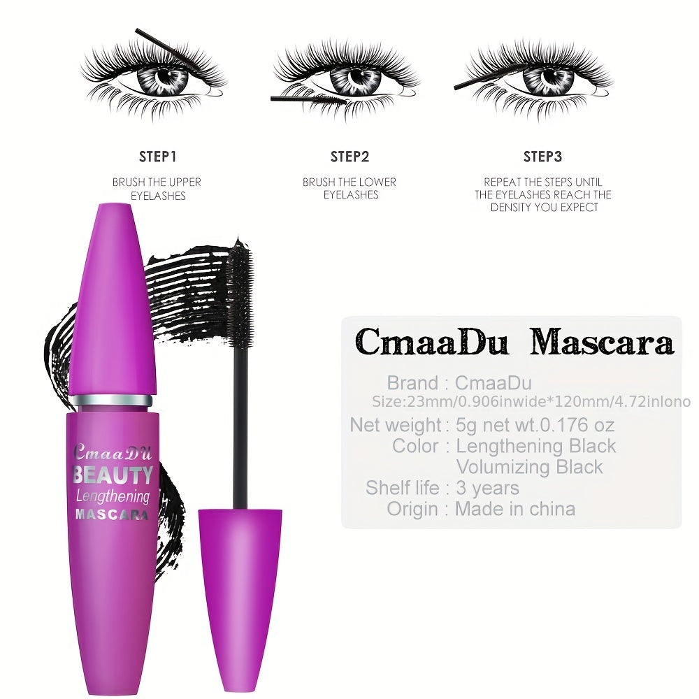 Waterproof 4D Mascara Thick Long Lasting Voluminous Durable Lashes