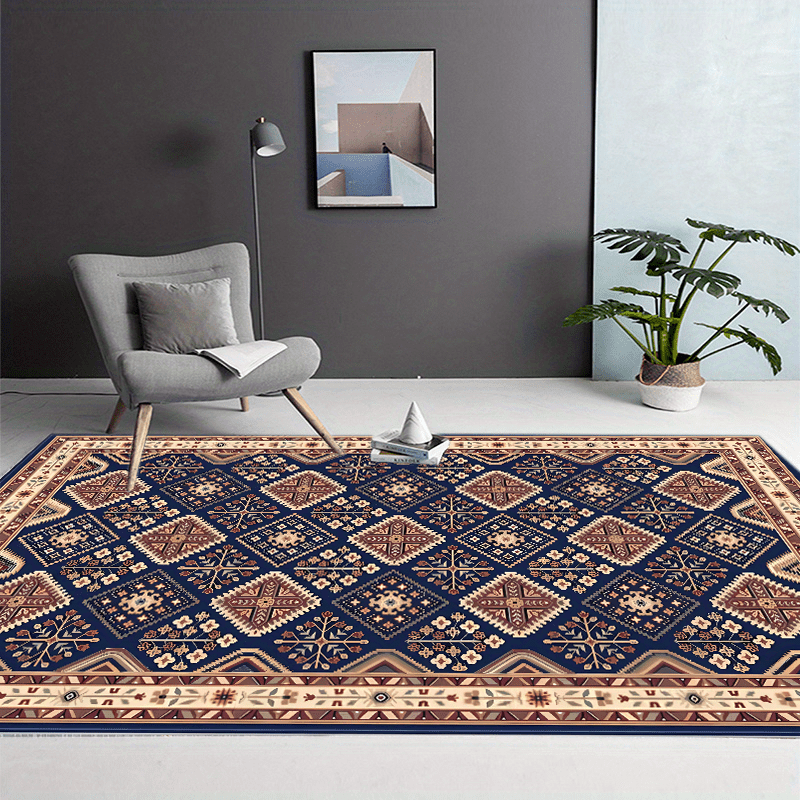 Bohemian Dark Classic Pattern Large Area Carpet Living Room Bedroom