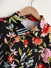 Flower Pattern Men's Comfy Long Sleeve Shirt For Autumn
