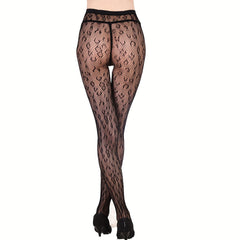 2 Pack Leopard Fishnet Tights High Waist Mesh Pantyhose Women's Stockings