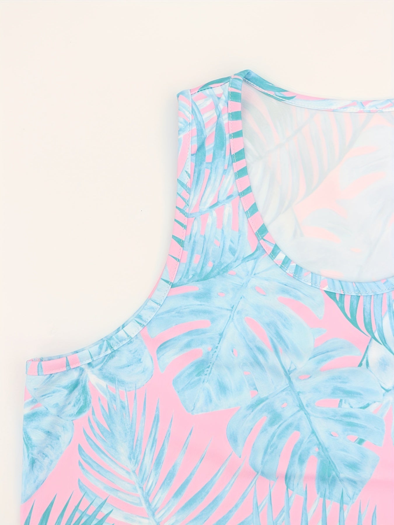 Leaf Print Tennis Sports Tank Top for Women