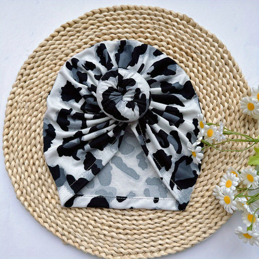 Baby Leopard Print Headband Soft Hat for Newborns