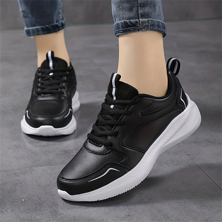 Women's Non Slip Lightweight Lace Up Running Shoes Waterproof Soft Sole