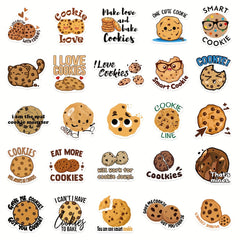50pcs Cartoon Cookie Sticker Laptop Luggage Decoration Stickers