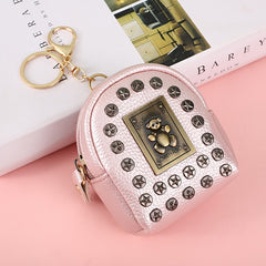 Girls Coin Purse Keychain Mini Key Bag