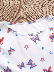 Girls Butterfly Graphic Sleeveless Dress Summer Clothes Gift Party