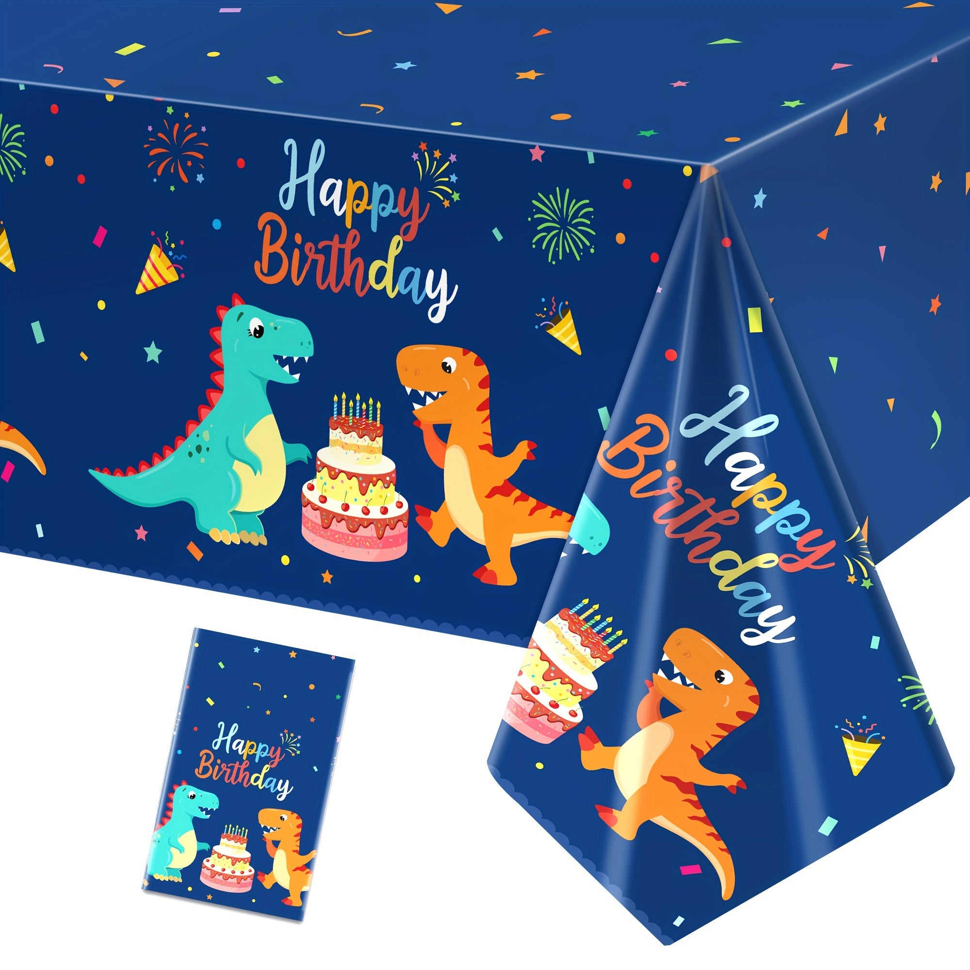 Waterproof Dino Tablecloth 137 X 274 Party Supplies