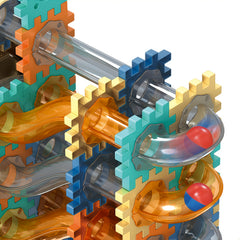Kids Puzzle Building Blocks DIY Sliding Track Toys for Boys and Girls