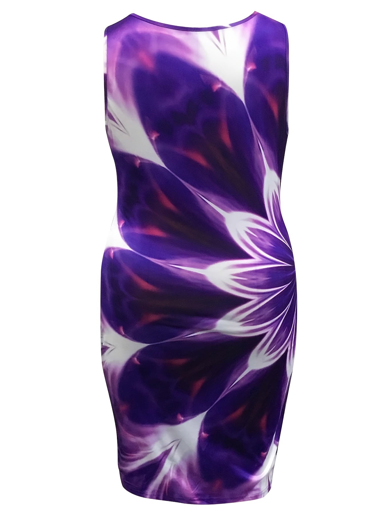 Tie Dye Floral Tank Dress & Long Sleeve Overcoat Set