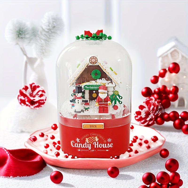 Santa Music Box Building Blocks No Batteries Xmas Birthday