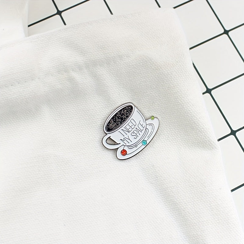 Solar System Coffee Enamel Pin Cup Backpack