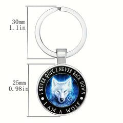 Vintage Wolf Keychain For Boys Birthday Gift