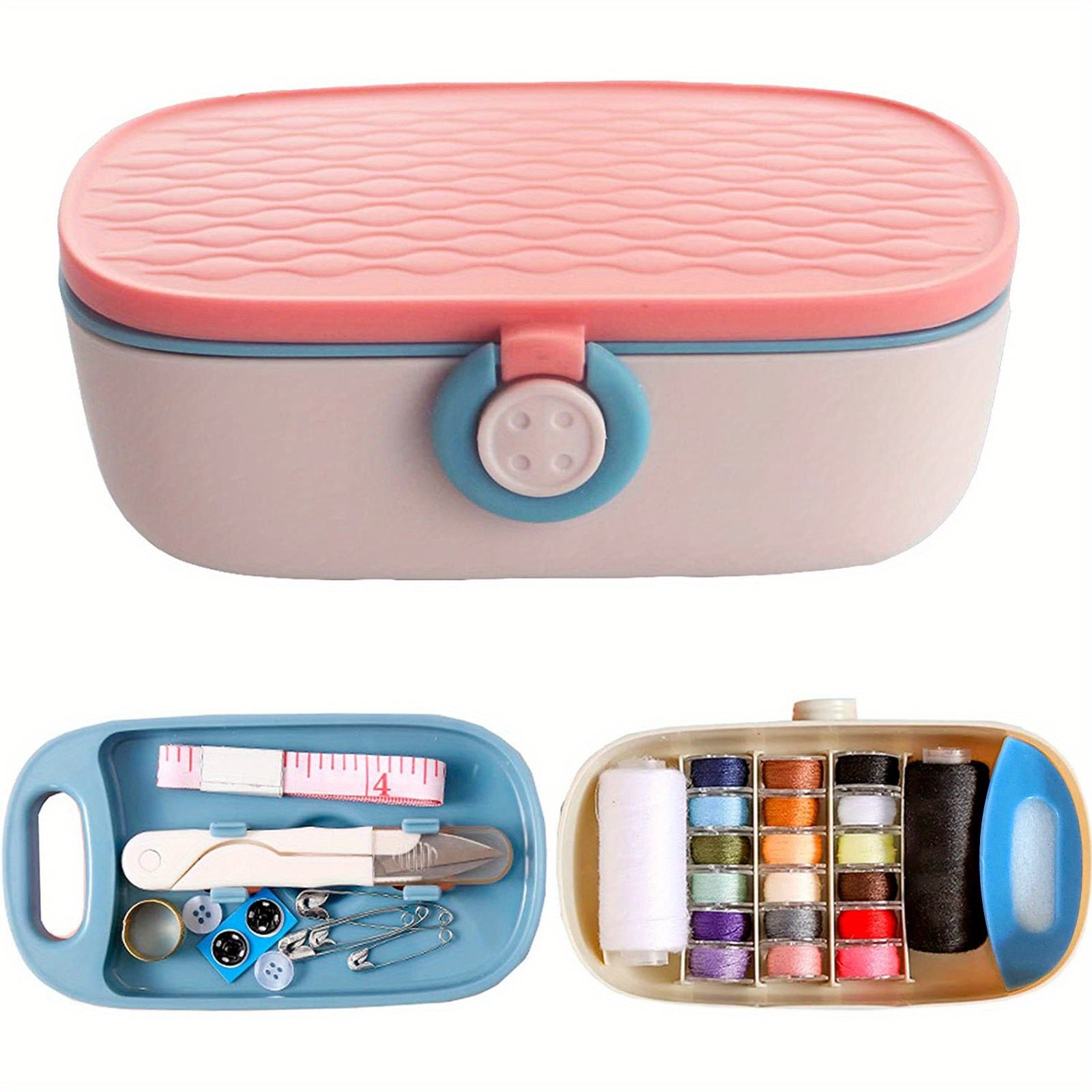 Portable Sewing Kit For Adults Plastic Sewing Box Needle And Thread Kit
