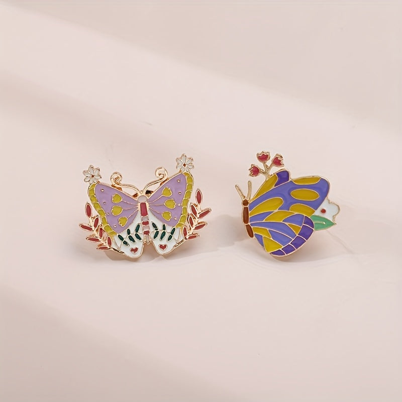 Colorful Butterfly Brooch for Backpack Bag Purse Gift Ornament
