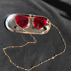 Metal Men Eyeglass Chains Reading Beaded Glasses Chain Necklace