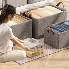 Foldable Storage Wardrobe Box Portable Large Capacity Clothing Organizer