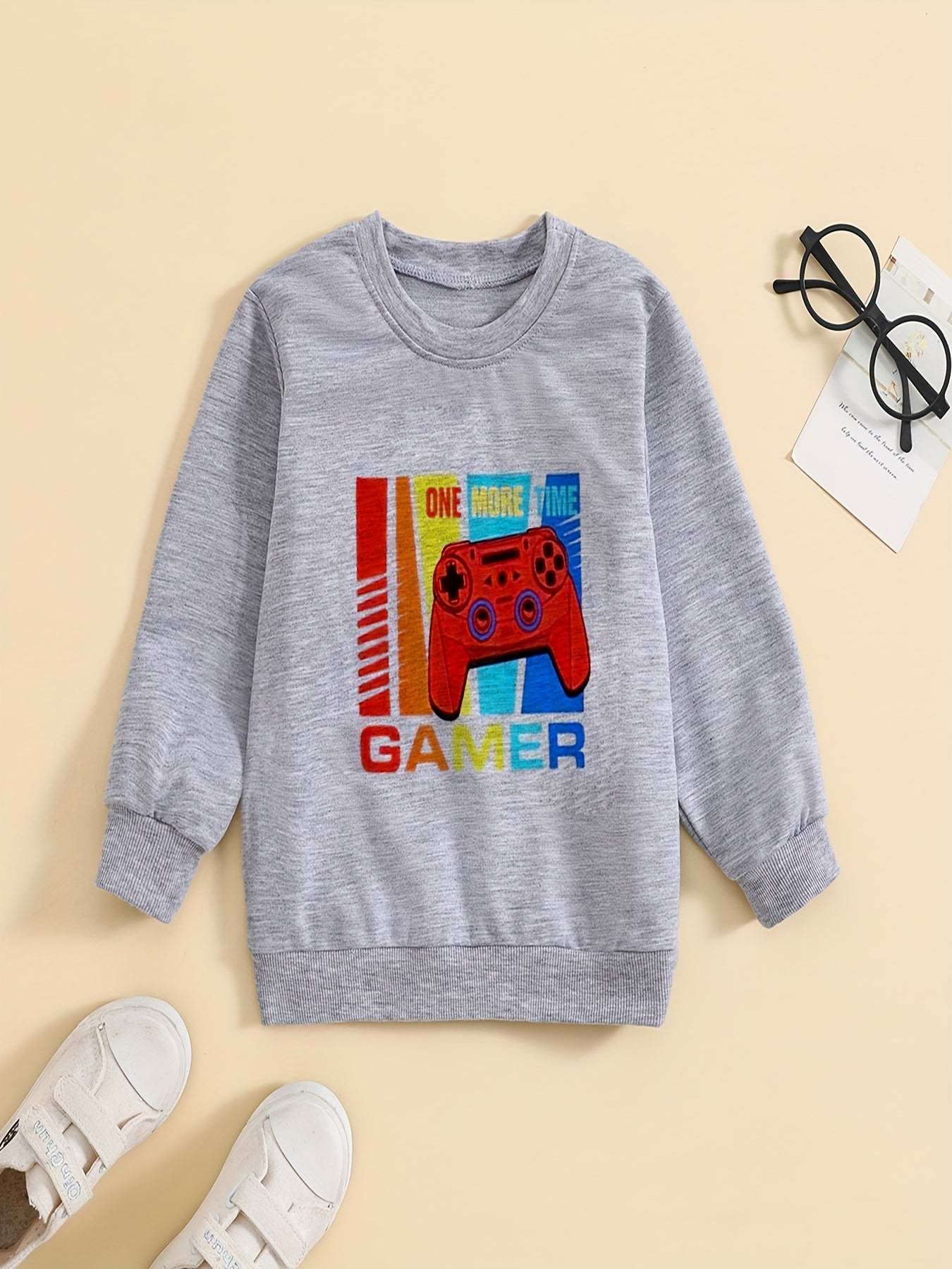 Boy's Printed Sweatshirt for Outdoor Play