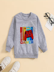 Boy's Printed Sweatshirt for Outdoor Play