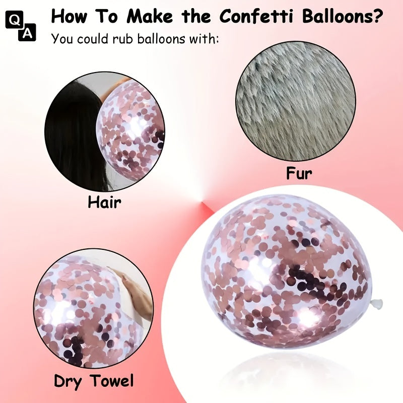 50pcs Pink/Rose Gold/Red Balloons Mix for Celebrations