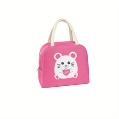 Cartoon Insulated Lunch Bag with Handle for Travel Picnic